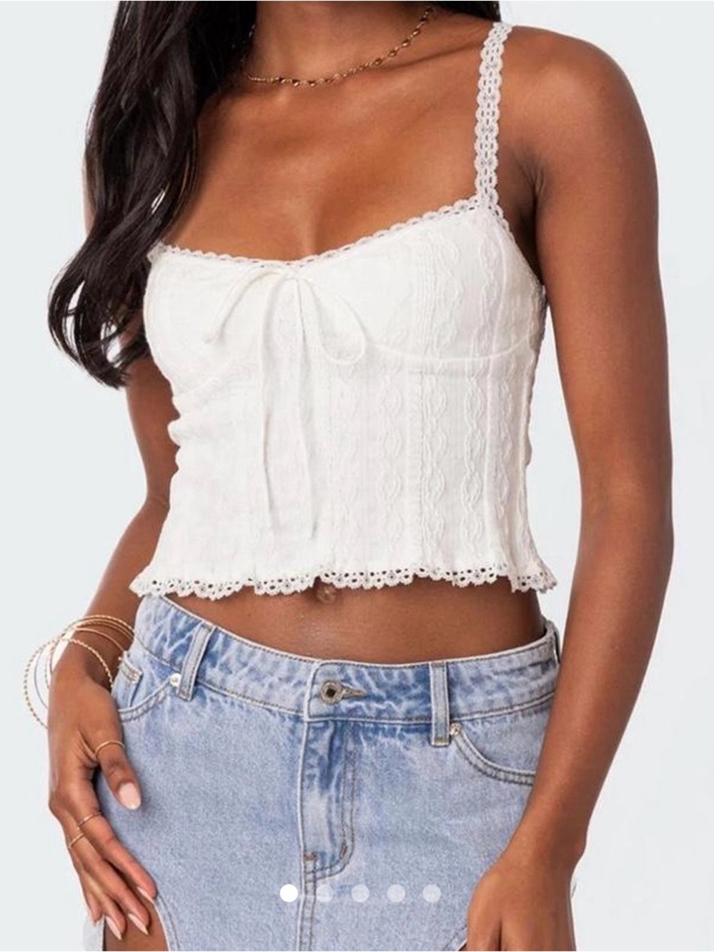 Edikted Lacey knit tank top